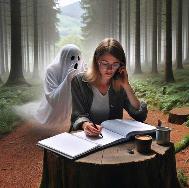 Studentin bei der Bachelor-Arbeit